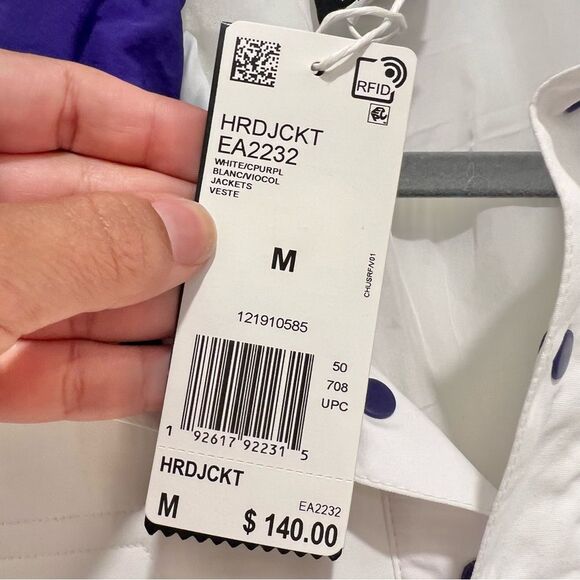 NWT Adidas x Hardies Skateboarding Jacket Pullover Men’s Sz Medium White Purple - Picture 9 of 12